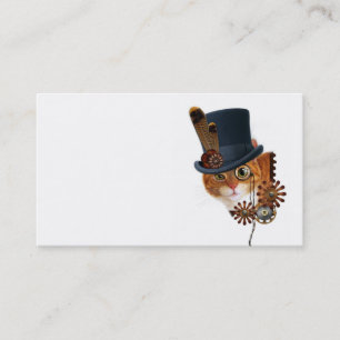 Steampunk kattvisitkort visitkort
