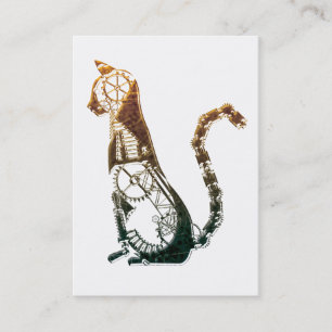 Steampunk kattvisitkortar visitkort