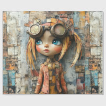 Steampunk Kids Wrapping Papper