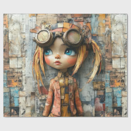 Steampunk Kids Wrapping Papper Presentpapper