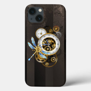 Steampunk Klock med mekanisk Dragonfly