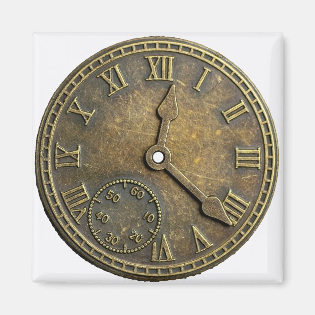 Steampunk klocka magnet (Framsidan)