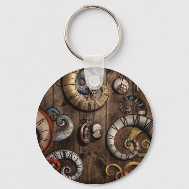 Steampunk - klocka - maskin nyckelring (Framsida)