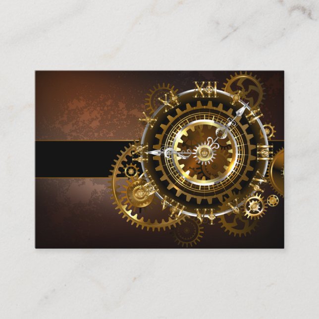 Steampunk klocka med antika växlar (Framsida)