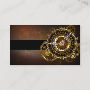 Steampunk klocka med antika växlar