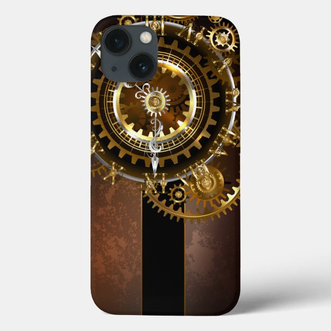 Steampunk klocka med antika växlar (Baksida)
