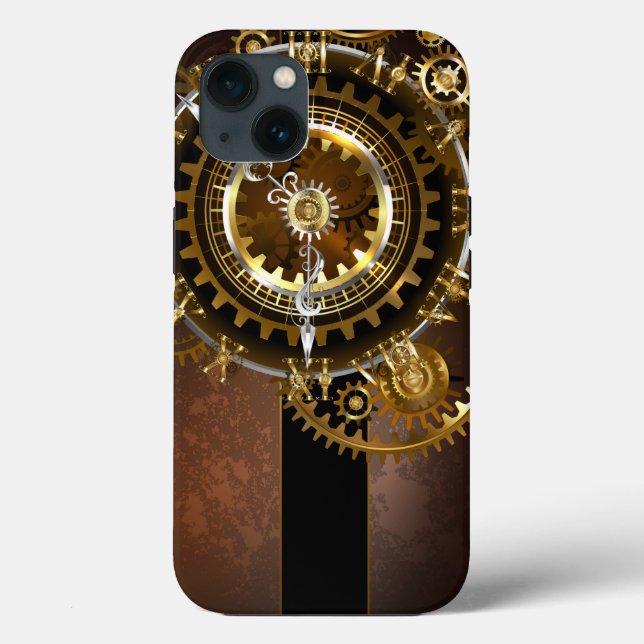 Steampunk klocka med antika växlar (Baksida)