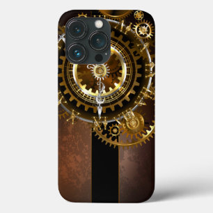 Steampunk klocka med antika växlar