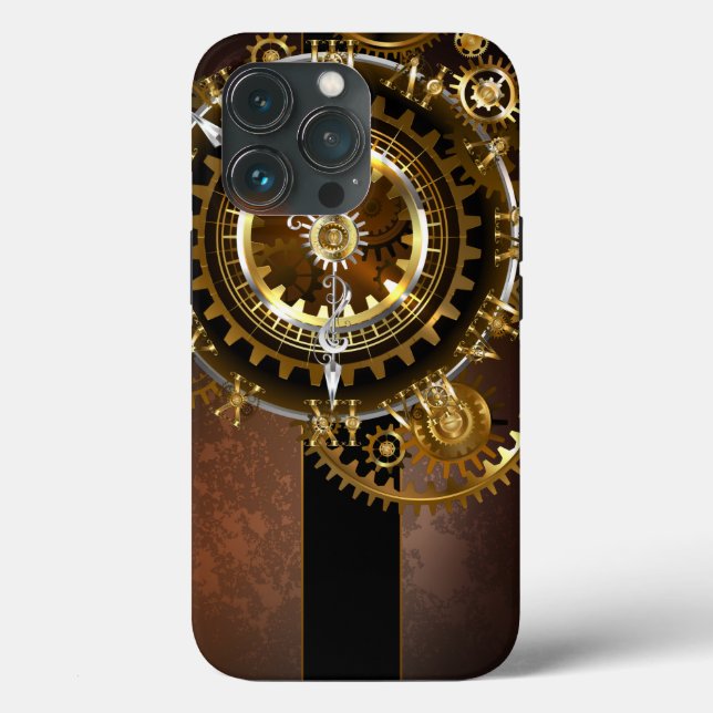 Steampunk klocka med antika växlar (Baksida )