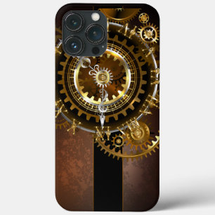 Steampunk klocka med antika växlar