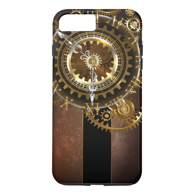 Steampunk klocka med antika växlar Case-Mate iPhone skal (Baksida)