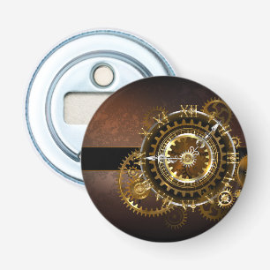 Steampunk klocka med antika växlar flasköppnare