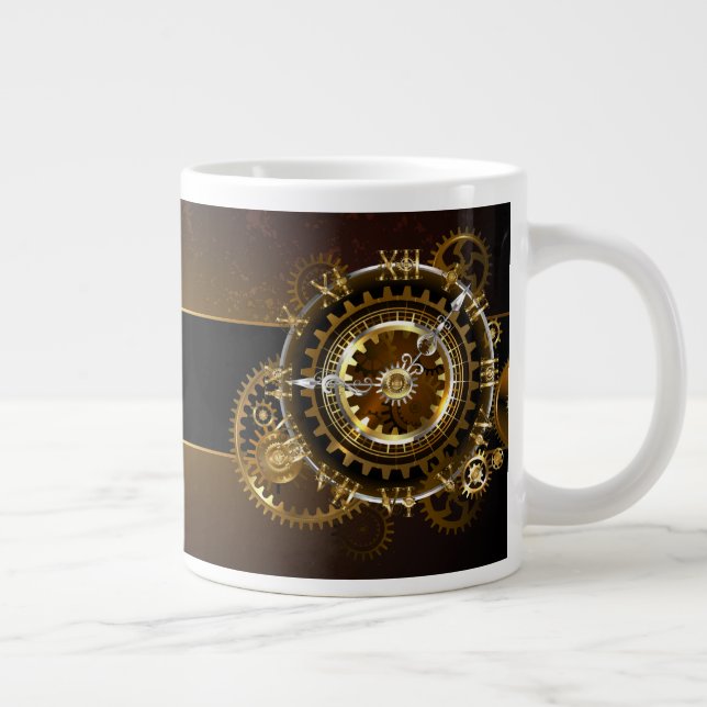 Steampunk klocka med antika växlar jumbo mugg (Höger)