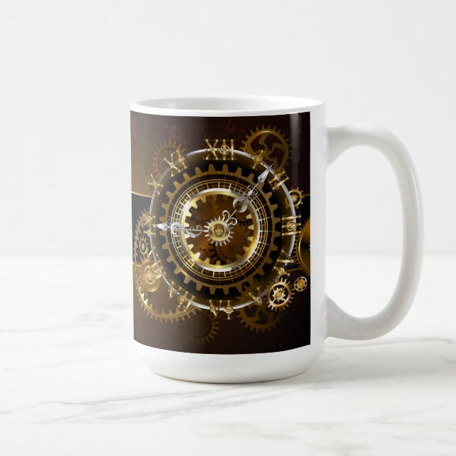 Steampunk klocka med antika växlar kaffemugg (Höger)