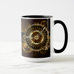 Steampunk klocka med antika växlar mugg