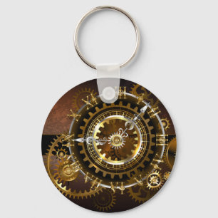 Steampunk klocka med antika växlar nyckelring