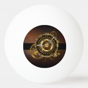 Steampunk klocka med antika växlar pingisboll