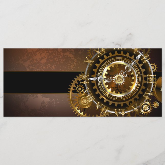 Steampunk klocka med antika växlar program (Framsida)