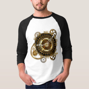 Steampunk klocka med antika växlar t shirt