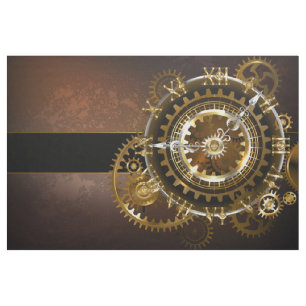 Steampunk klocka med antika växlar tyg
