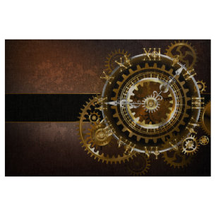 Steampunk klocka med antika växlar tyg