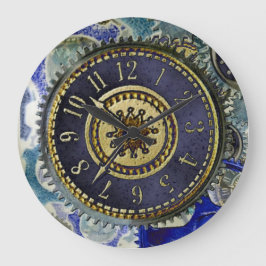 Steampunk-klocka mönster stor klocka