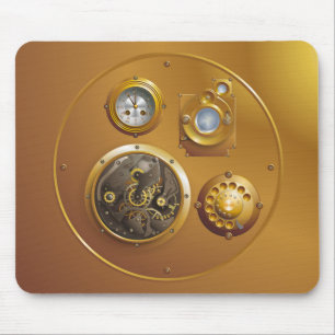 Steampunk klocka musmatta