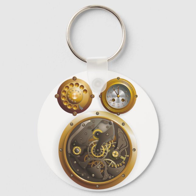 Steampunk klocka nyckelring (Framsida)