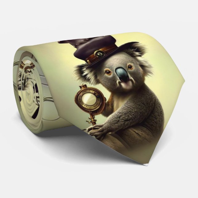 Steampunk Koala från många hattar Slips (Rullad)