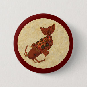 Steampunk Koi Knapp
