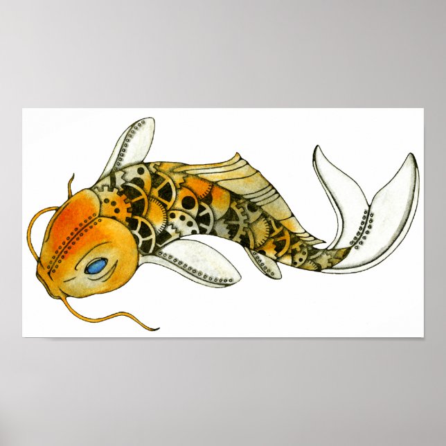 Steampunk Koi Poster (Framsidan)