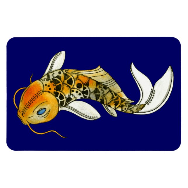 Steampunk Koi Premium Flexi Magnet (Horisontell)