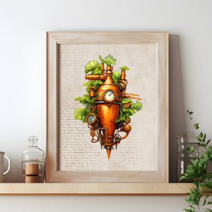 Steampunk kökskonst, morot poster