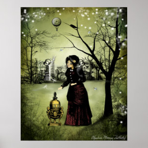 Steampunk konstaffisch - på avsluta av dagen poster
