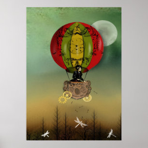 Steampunk konstvind av ändringsaffischen poster