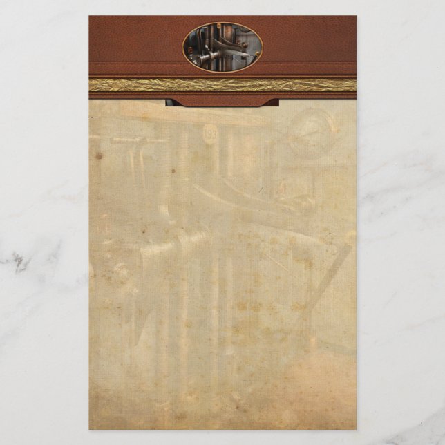 Steampunk - Kontroller - Styrverkets kontrollrum Brevpapper (Framsida)
