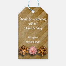 Steampunk Koppar & Rosa Mall Anpassat Förmån eller Presentetikett