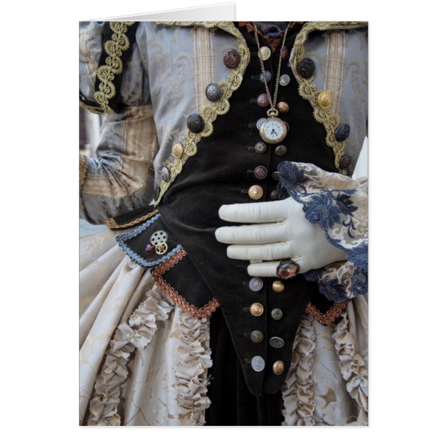 Steampunk-korsett, Karnevalen, Venedig Hälsningskort (Framsidan)
