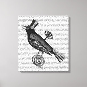 Steampunk Kråka Canvastryck