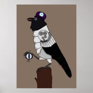 Steampunk Kråka Poster