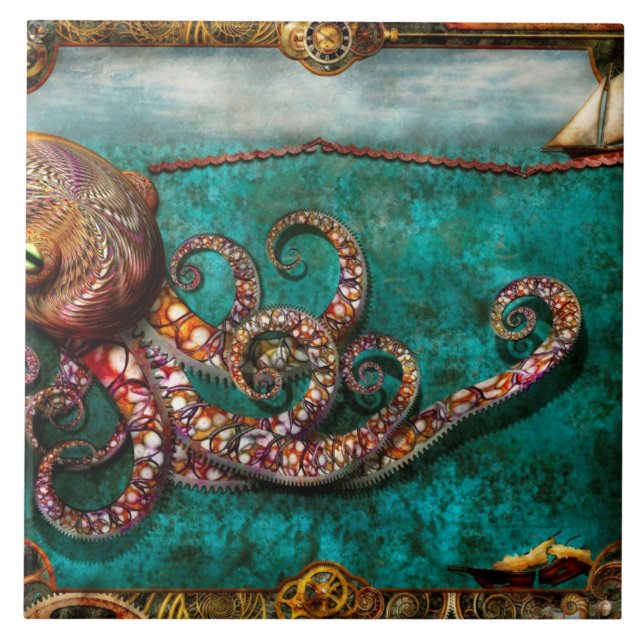 Steampunk - Krakens berättelse Kakelplatta (Framsidan)