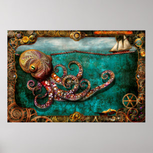 Steampunk - Krakens berättelse Poster