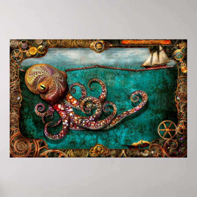 Steampunk - Krakens berättelse Poster (Framsidan)