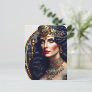 Steampunk krigare princess vykort