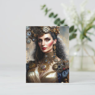 Steampunk krigare princess vykort