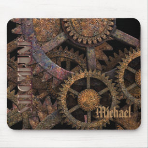 Steampunk-kugghjul och hjul Personligt Musmatta