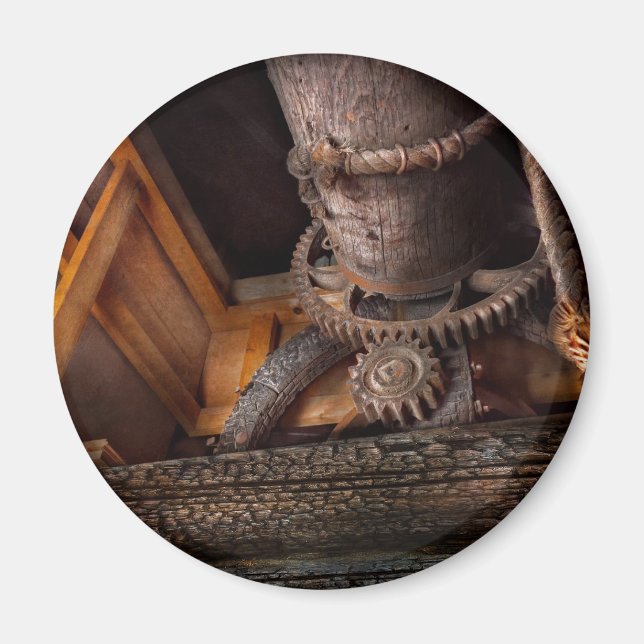 Steampunk - Kugghjul - Ur funktion Magnet (Framsidan)