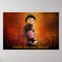 Steampunk kvinna poster
