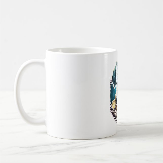 Steampunk Labrador Classic T-Shirt Kaffemugg (Vänster)