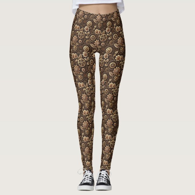 Steampunk-läggings Leggings (Framsida)